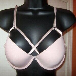Youmita Taupe Cage Demi 34B Bra NWT